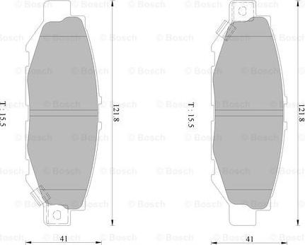 BOSCH 0 986 AB1 462 - Kit de plaquettes de frein, frein à disque cwaw.fr