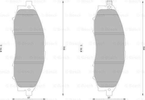 BOSCH 0 986 AB1 404 - Kit de plaquettes de frein, frein à disque cwaw.fr