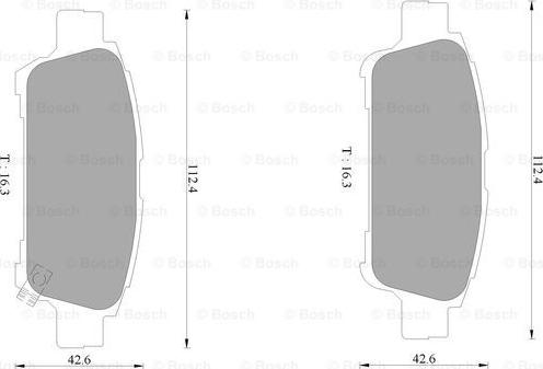 BOSCH 0 986 AB1 400 - Kit de plaquettes de frein, frein à disque cwaw.fr