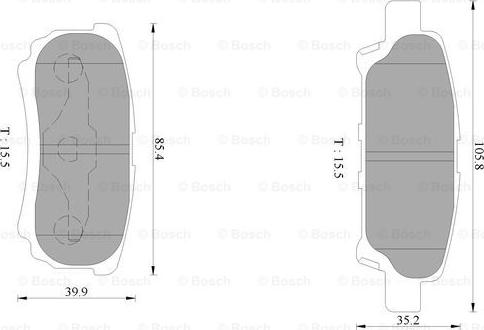 BOSCH 0 986 AB1 401 - Kit de plaquettes de frein, frein à disque cwaw.fr