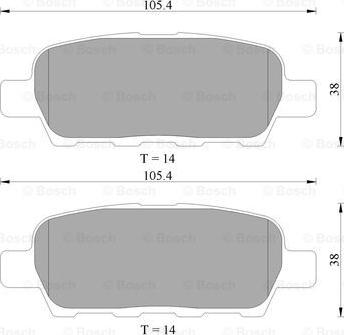 BOSCH 0 986 AB1 403 - Kit de plaquettes de frein, frein à disque cwaw.fr