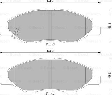 BOSCH 0 986 AB1 418 - Kit de plaquettes de frein, frein à disque cwaw.fr