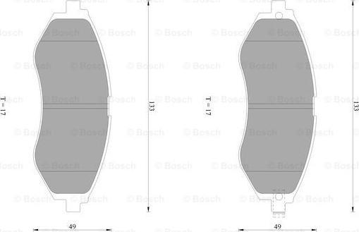 BOSCH 0 986 AB1 432 - Kit de plaquettes de frein, frein à disque cwaw.fr