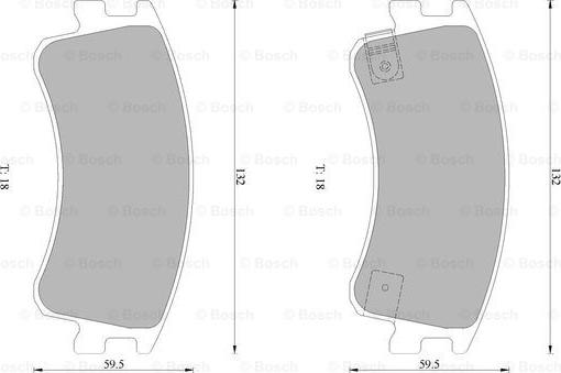 BOSCH 0 986 AB1 437 - Kit de plaquettes de frein, frein à disque cwaw.fr