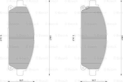 BOSCH 0 986 AB1 428 - Kit de plaquettes de frein, frein à disque cwaw.fr