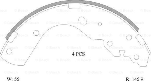 BOSCH 0 986 AB1 573 - Jeu de mâchoires de frein cwaw.fr