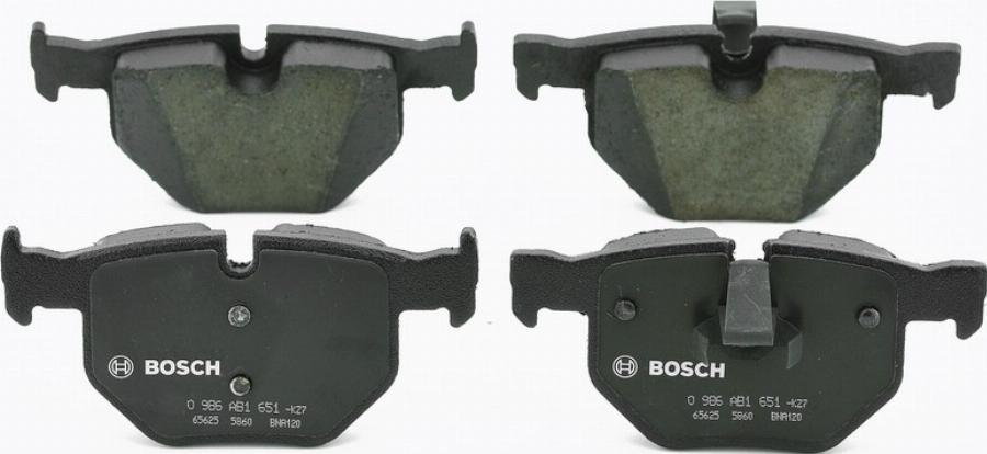 BOSCH 0986AB1651 - Kit de plaquettes de frein, frein à disque cwaw.fr