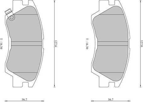 BOSCH 0 986 AB1 608 - Kit de plaquettes de frein, frein à disque cwaw.fr