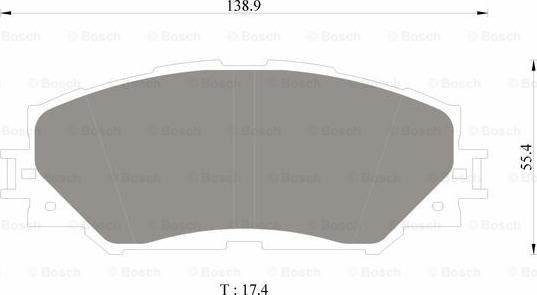 BOSCH 0 986 AB1 612 - Kit de plaquettes de frein, frein à disque cwaw.fr