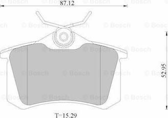 BOSCH 0 986 AB1 677 - Kit de plaquettes de frein, frein à disque cwaw.fr