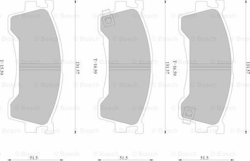 BOSCH 0 986 AB1 098 - Kit de plaquettes de frein, frein à disque cwaw.fr