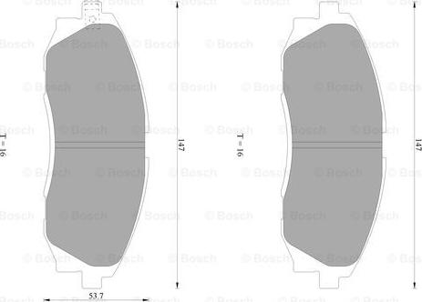 BOSCH 0 986 AB1 046 - Kit de plaquettes de frein, frein à disque cwaw.fr