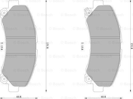 BOSCH 0 986 AB1 041 - Kit de plaquettes de frein, frein à disque cwaw.fr