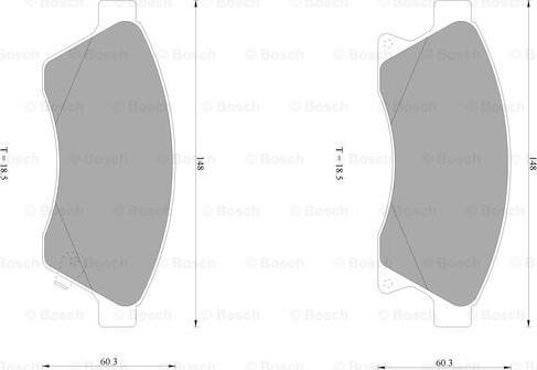 BOSCH 0 986 AB1 042 - Kit de plaquettes de frein, frein à disque cwaw.fr