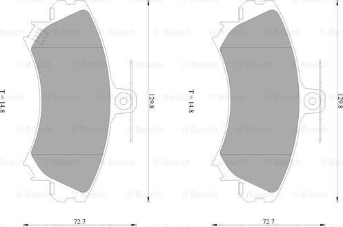 BOSCH 0 986 AB1 054 - Kit de plaquettes de frein, frein à disque cwaw.fr