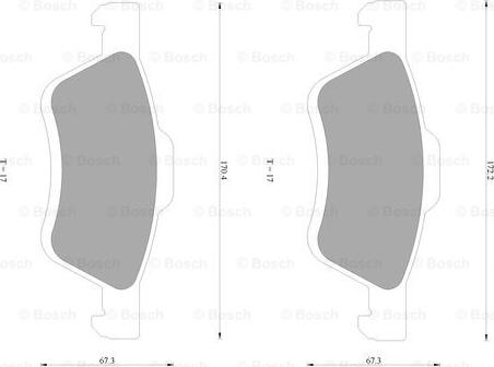 BOSCH 0 986 AB1 050 - Kit de plaquettes de frein, frein à disque cwaw.fr