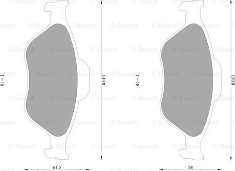 BOSCH 0 986 AB1 060 - Kit de plaquettes de frein, frein à disque cwaw.fr