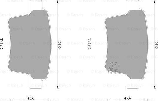 BOSCH 0 986 AB1 001 - Kit de plaquettes de frein, frein à disque cwaw.fr