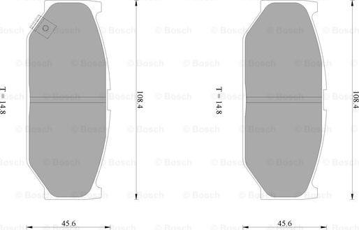 BOSCH 0 986 AB1 087 - Kit de plaquettes de frein, frein à disque cwaw.fr