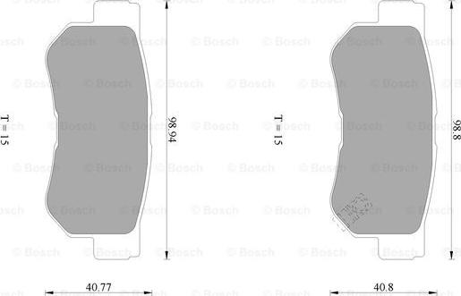 BOSCH 0 986 AB1 020 - Kit de plaquettes de frein, frein à disque cwaw.fr