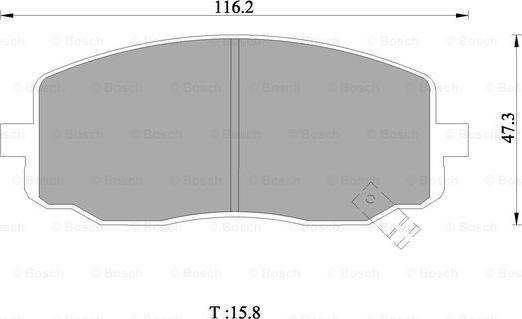 BOSCH 0 986 AB1 028 - Kit de plaquettes de frein, frein à disque cwaw.fr