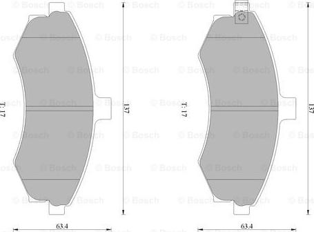 BOSCH 0 986 AB1 023 - Kit de plaquettes de frein, frein à disque cwaw.fr