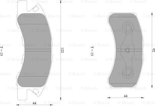 BOSCH 0 986 AB1 079 - Kit de plaquettes de frein, frein à disque cwaw.fr