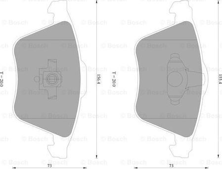 BOSCH 0 986 AB1 190 - Kit de plaquettes de frein, frein à disque cwaw.fr