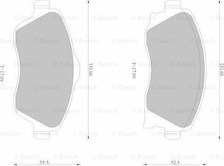 BOSCH 0 986 AB1 118 - Kit de plaquettes de frein, frein à disque cwaw.fr