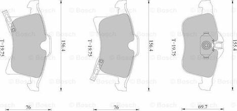 BOSCH 0 986 AB1 117 - Kit de plaquettes de frein, frein à disque cwaw.fr