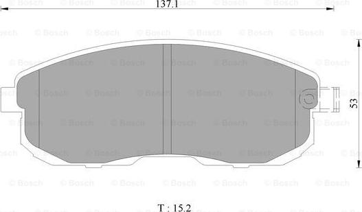 BOSCH 0 986 AB1 139 - Kit de plaquettes de frein, frein à disque cwaw.fr