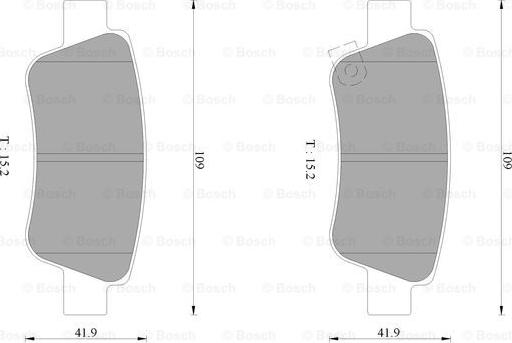 BOSCH 0 986 AB1 135 - Kit de plaquettes de frein, frein à disque cwaw.fr