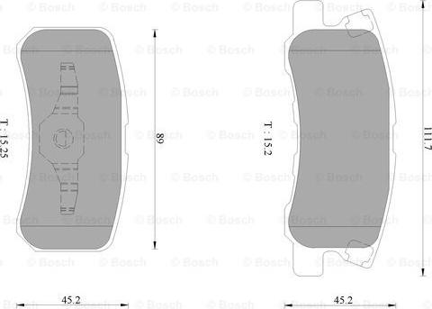 BOSCH 0 986 AB1 130 - Kit de plaquettes de frein, frein à disque cwaw.fr