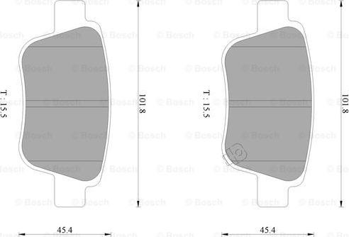 BOSCH 0 986 AB1 133 - Kit de plaquettes de frein, frein à disque cwaw.fr