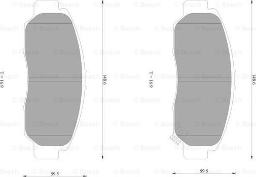 BOSCH 0 986 AB1 385 - Kit de plaquettes de frein, frein à disque cwaw.fr