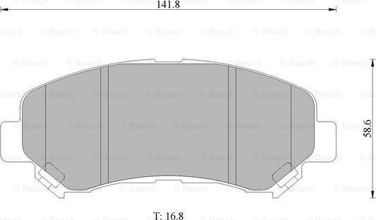 BOSCH 0 986 AB1 386 - Kit de plaquettes de frein, frein à disque cwaw.fr