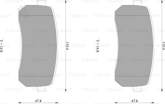 BOSCH 0 986 AB1 383 - Kit de plaquettes de frein, frein à disque cwaw.fr