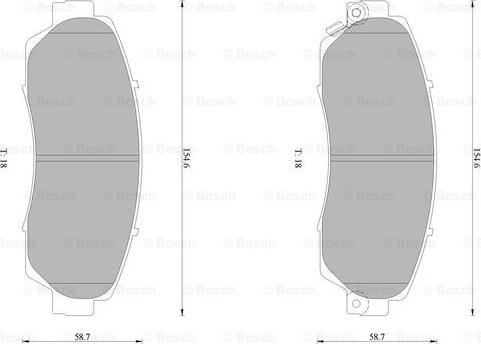 BOSCH 0 986 AB1 376 - Kit de plaquettes de frein, frein à disque cwaw.fr