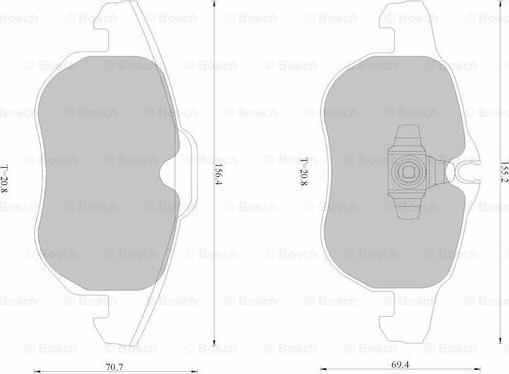 BOSCH 0 986 AB1 702 - Kit de plaquettes de frein, frein à disque cwaw.fr