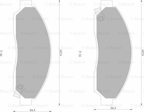 BOSCH 0 986 AB1 784 - Kit de plaquettes de frein, frein à disque cwaw.fr