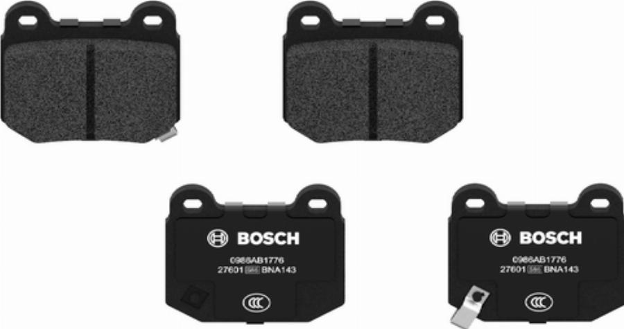 BOSCH 0 986 AB1 776 - Kit de plaquettes de frein, frein à disque cwaw.fr