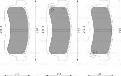 BOSCH 0 986 AB3 544 - Kit de plaquettes de frein, frein à disque cwaw.fr