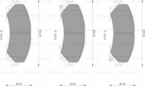 BOSCH 0 986 AB3 542 - Kit de plaquettes de frein, frein à disque cwaw.fr