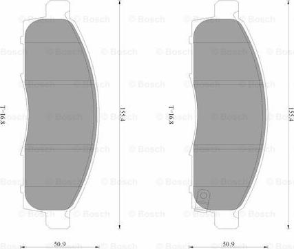 BOSCH 0 986 AB3 509 - Kit de plaquettes de frein, frein à disque cwaw.fr