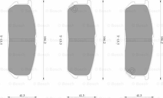 BOSCH 0 986 AB3 506 - Kit de plaquettes de frein, frein à disque cwaw.fr