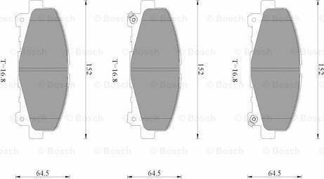 BOSCH 0 986 AB3 501 - Kit de plaquettes de frein, frein à disque cwaw.fr