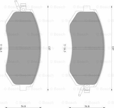 BOSCH 0 986 AB3 508 - Kit de plaquettes de frein, frein à disque cwaw.fr