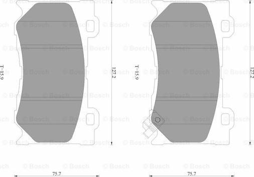 BOSCH 0 986 AB3 507 - Kit de plaquettes de frein, frein à disque cwaw.fr