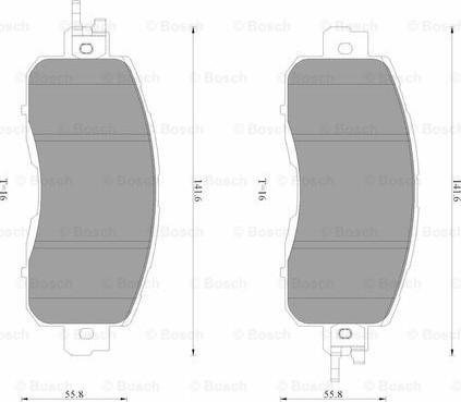 BOSCH 0 986 AB3 519 - Kit de plaquettes de frein, frein à disque cwaw.fr