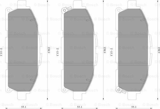 BOSCH 0 986 AB3 511 - Kit de plaquettes de frein, frein à disque cwaw.fr